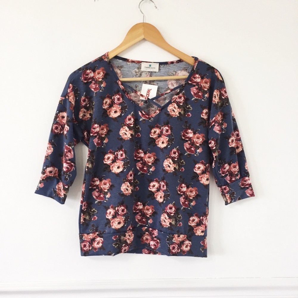 Threads Studio Floral Neck design Blouse
